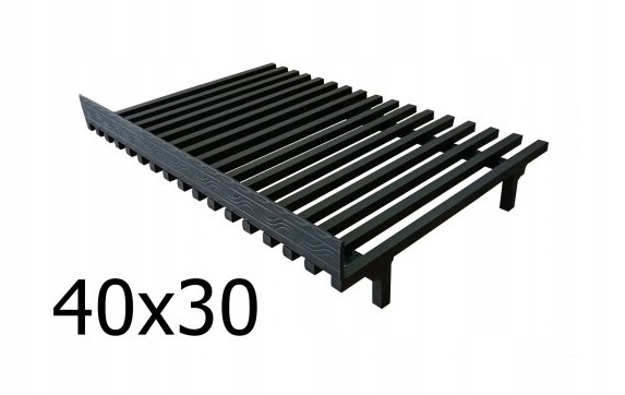 Stojanový krbový rošt 40x30 cm s omezovačem plotu