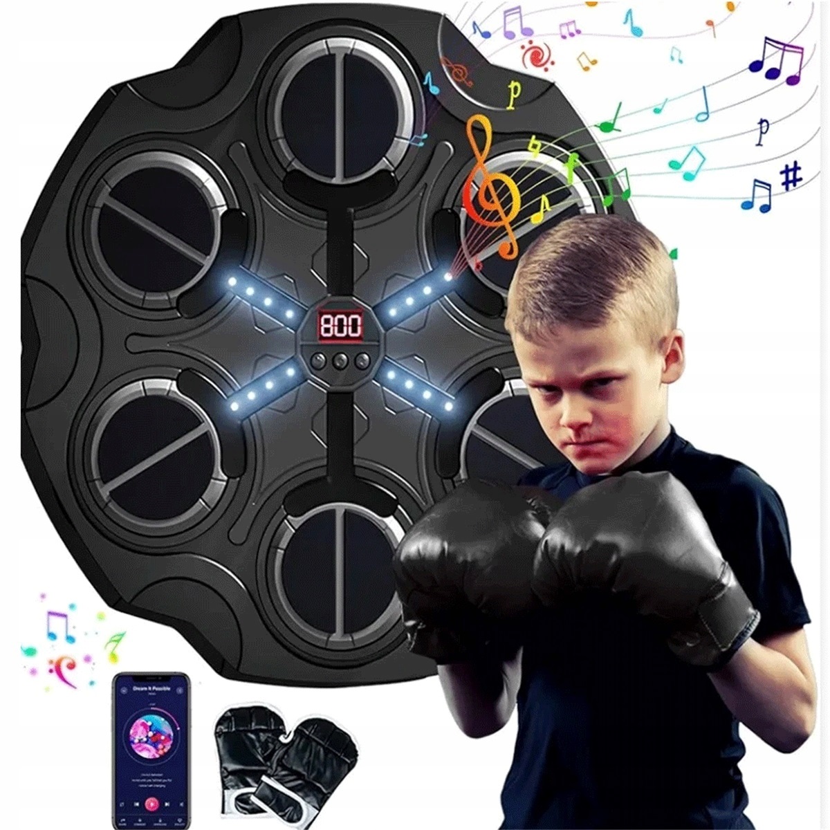 3 rychlosti Bluetooth boxovacího kotouče se 3 režimy a tlumící pěnou