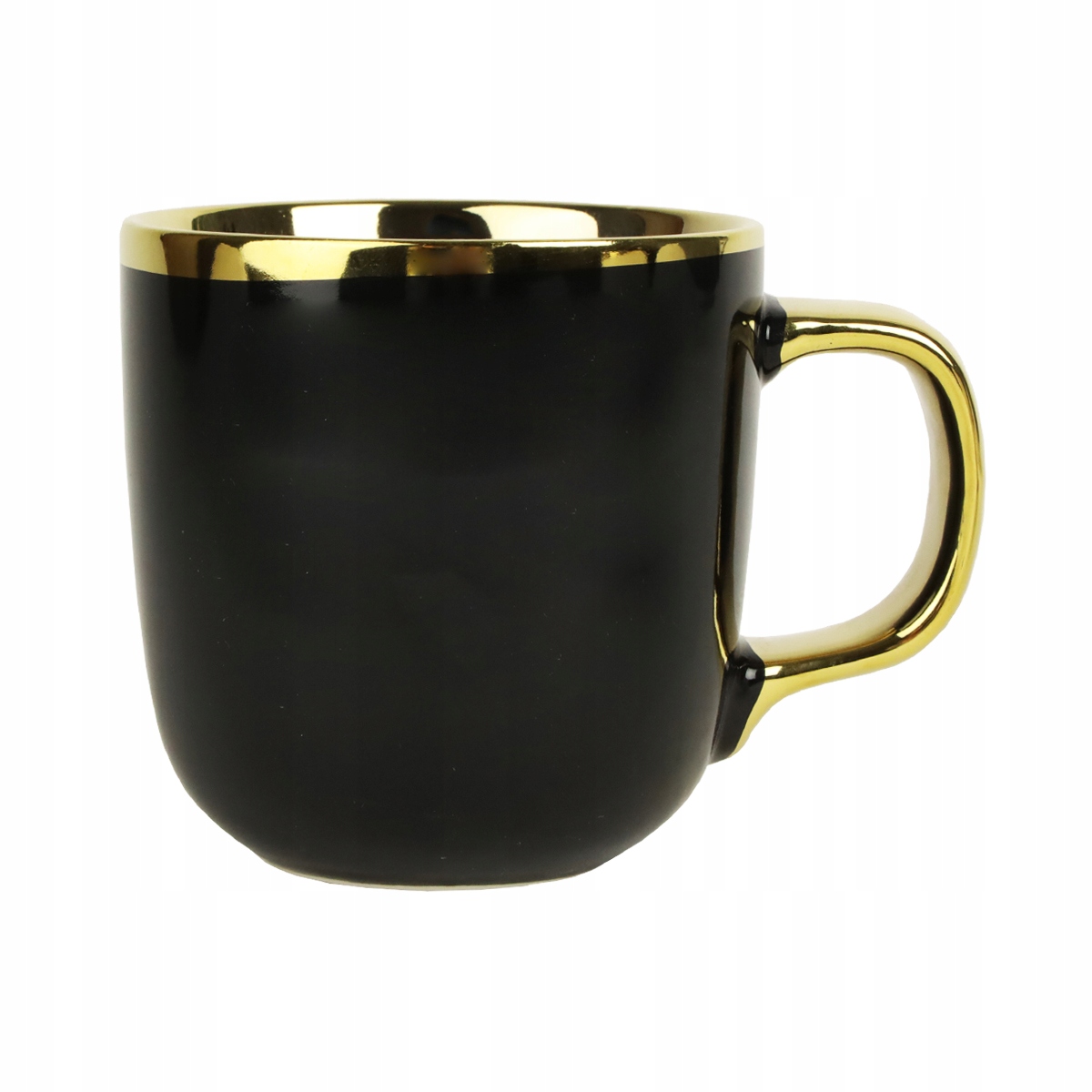 

Kubek Porcelanowy Z Uchem 340ML Złoty Rant