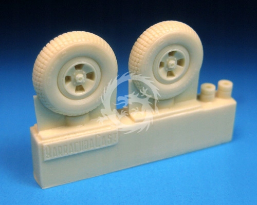 Barracuda Cast 1/48 Spitfire Four Slot Block Tread Mainwheels - BR48318 Barracuda Cast 1/48 Spitfire Four Slot Block Tread Mainwheels - BR48318