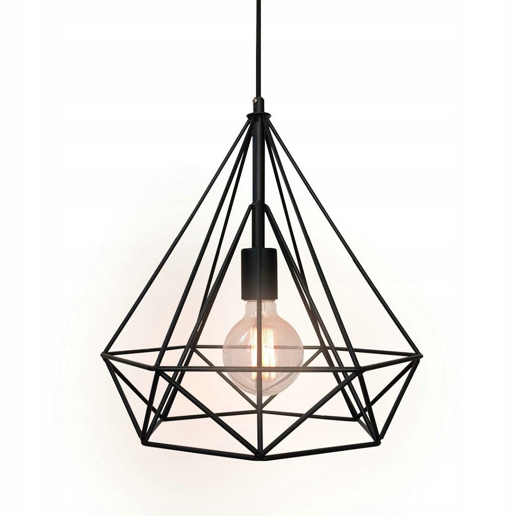 

Lampa wisząca sufitowa diament druciana Loft Duża