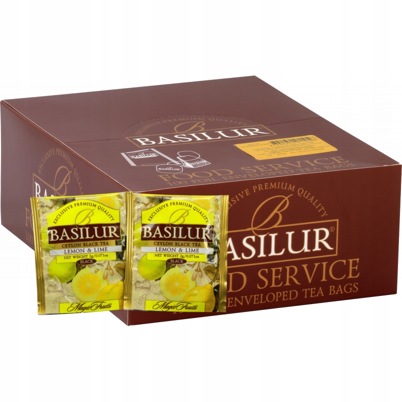 Herbata czarna Basilur Lemon & Lime ekspresowa Cytrusowa HoReCa 100 szt.