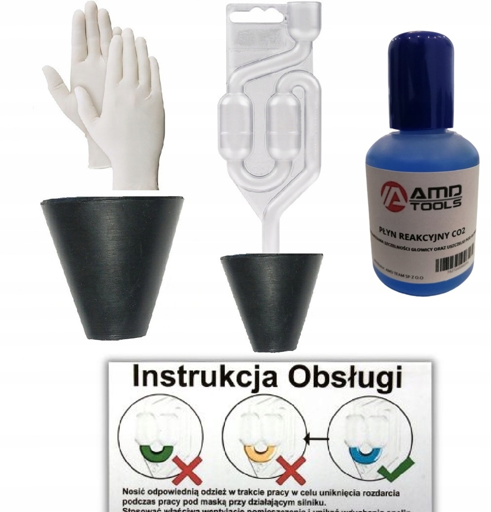 Tester szczelności uszczelki głowicy AMD TOOLS z adapterem 25-55 mm