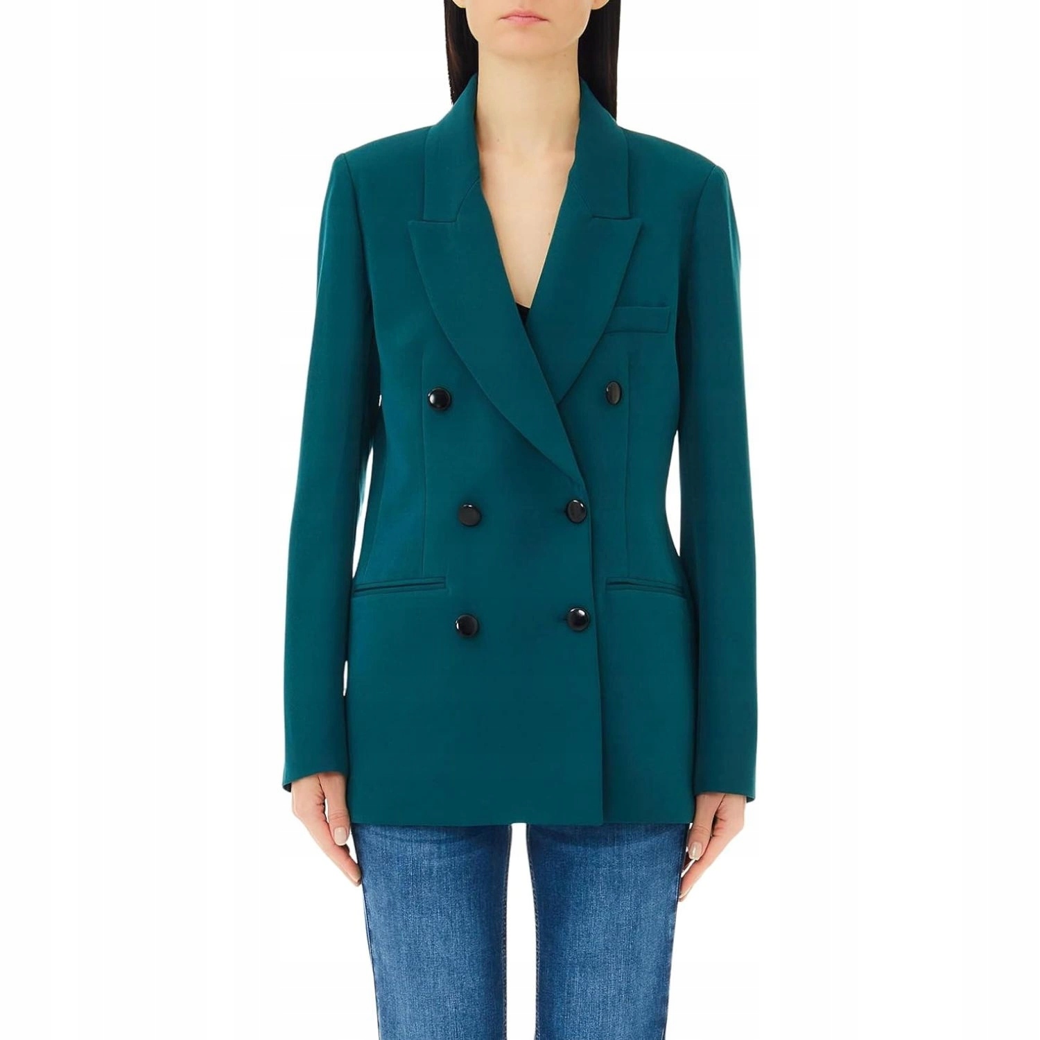 Dámská Sako Liu Jo hladká zelená klasická elegantní It 42/M