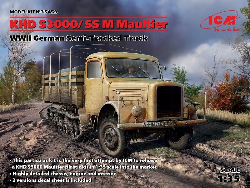 Khd S3000/SS M Maultier Wwii Německý polopásový náklaďák 1:35