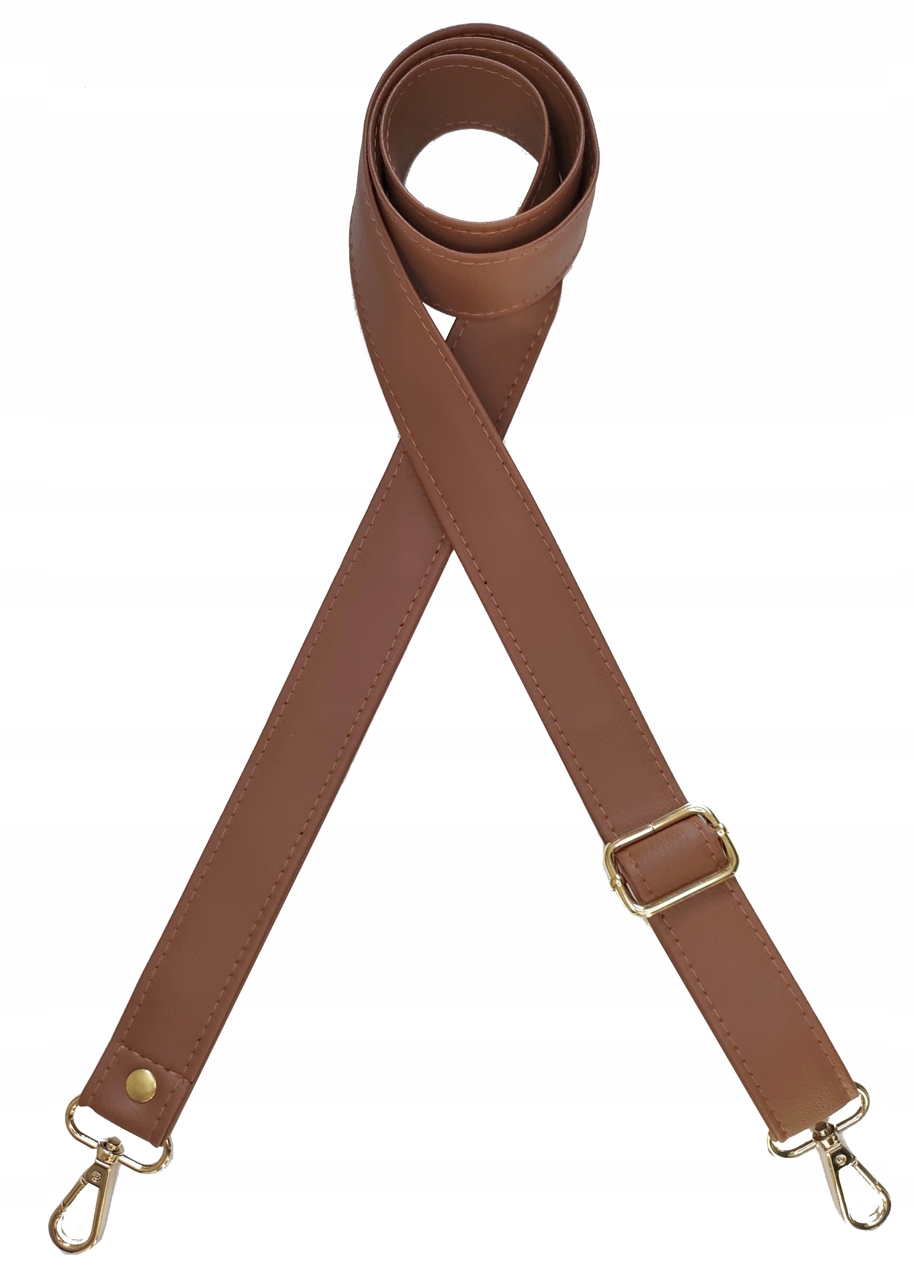 BRĄZOWY SKÓRZANY PASEK DO TOREBKI SZEROKI NA 3 CM Marka inna