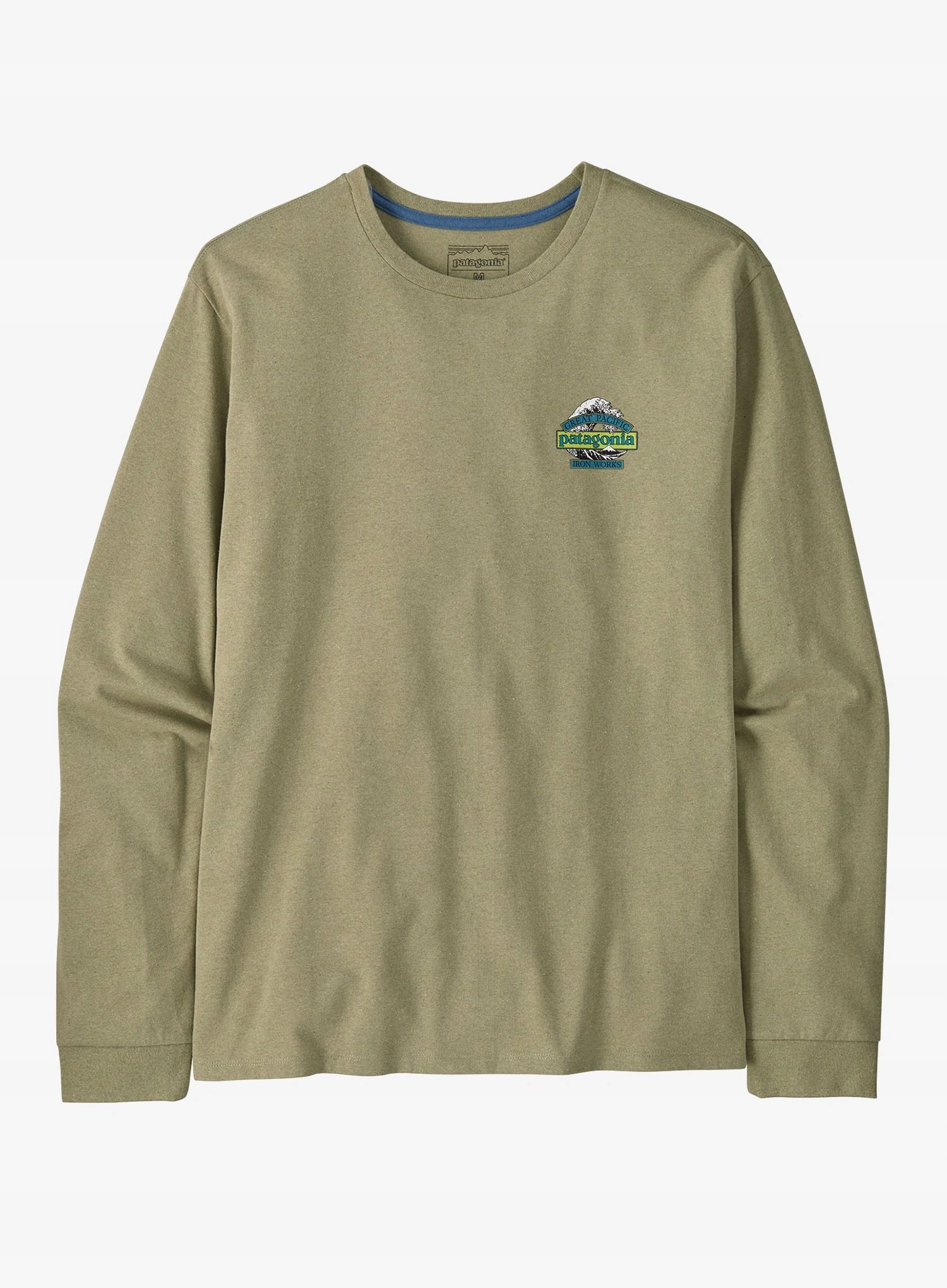 Mikina bez kapuce Patagonia L/s Great Waves Responsibili-Tee g. green XL