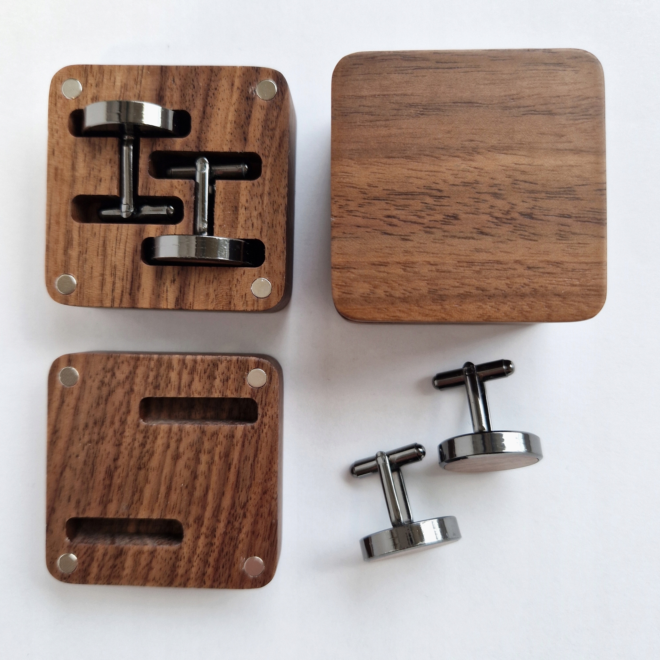 DREWNIANE SPINKI DO MANKIETÓW KOSZULI W PUDEŁKU ZESTAW Z PUDEŁKIEM Marka Inna marka
