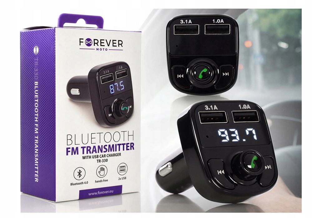 Transmiter bluetoot samochodowy radio ladowarka Mark Forever