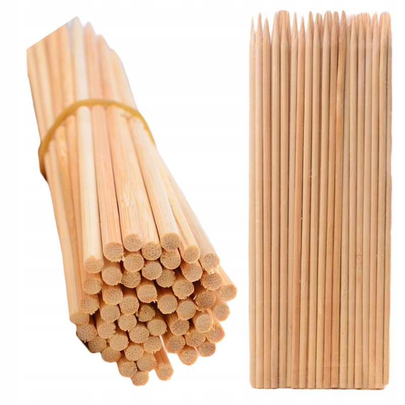 PATYCZKI DO SZASZŁYKÓW BAMBUSOWE DŁUGIE 50szt 25cm