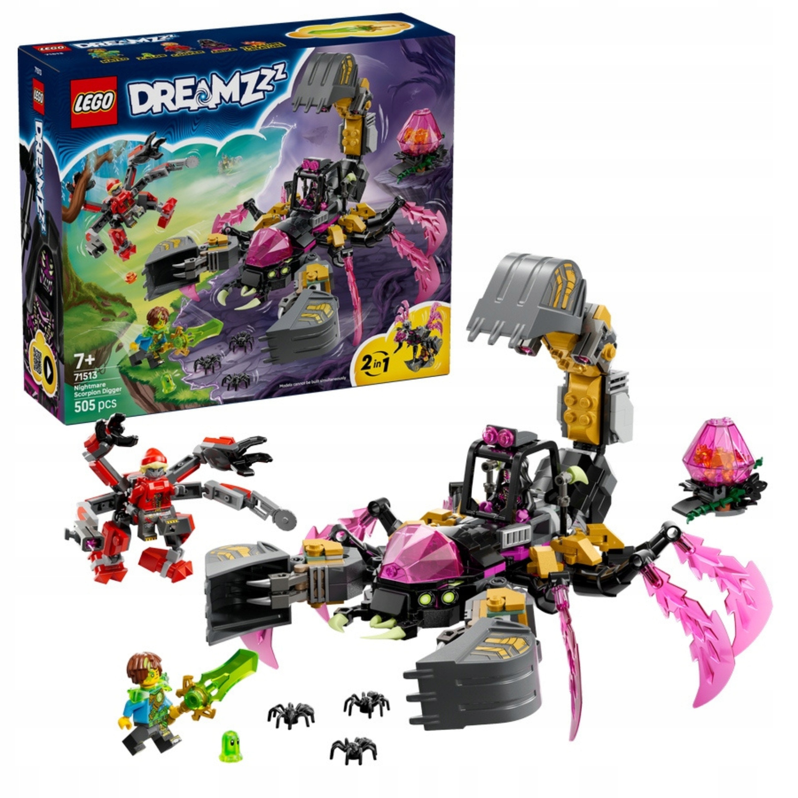 Lego bagr DREAMZzz Noční štírový 71513 2v1 505 dílků