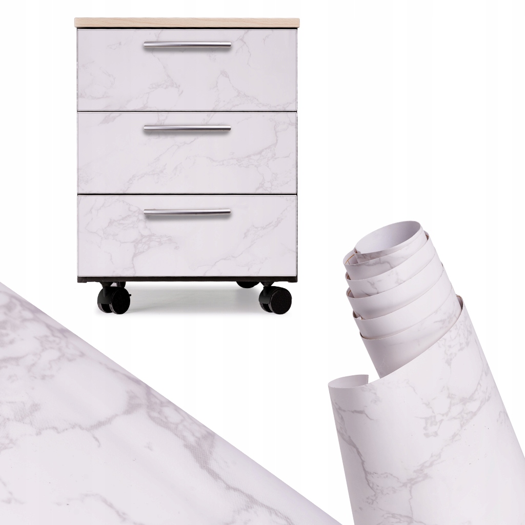 Samolepiaca fólia na tapety biela mramor magnólia 1,22x50 m