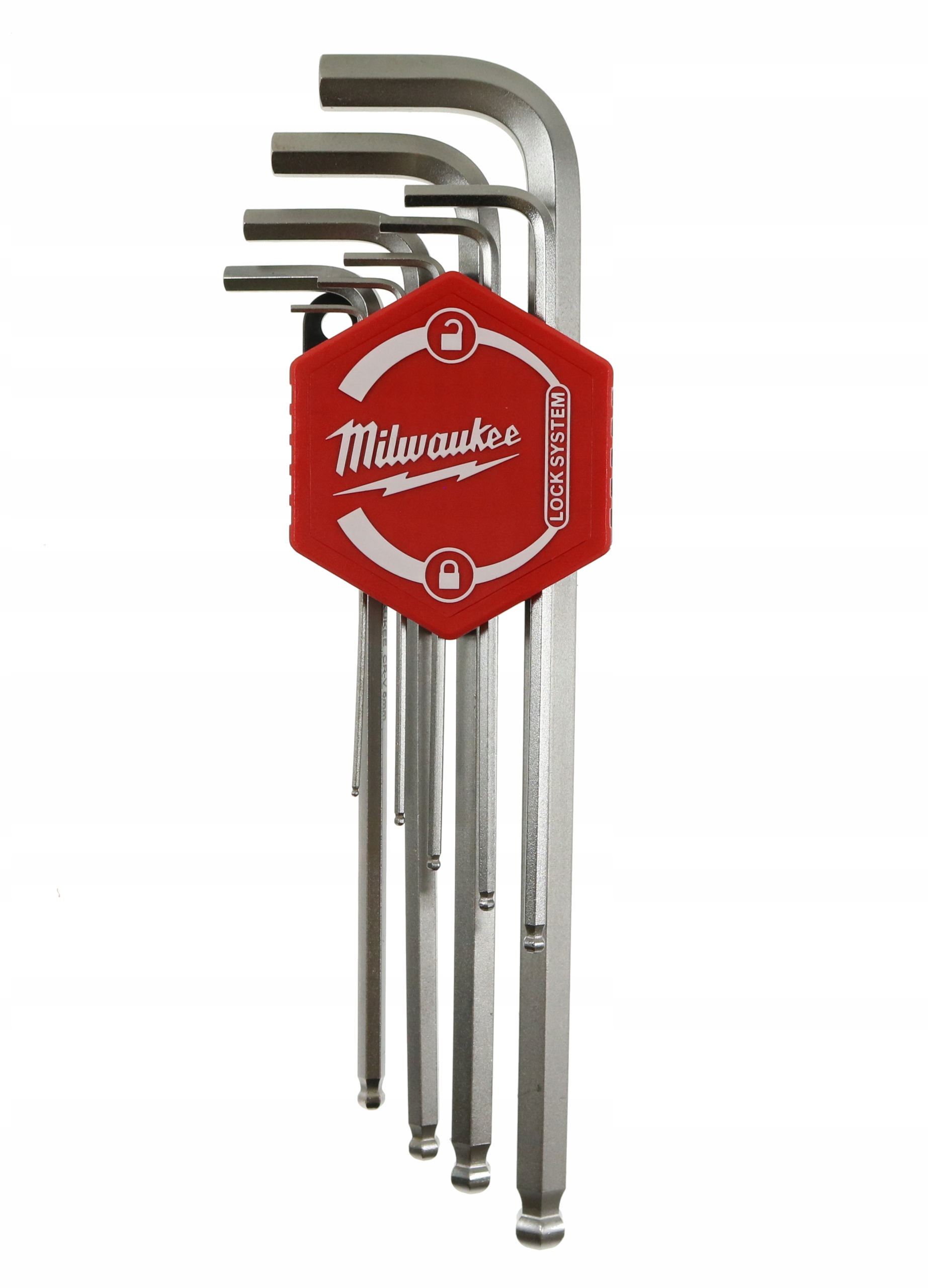 Zestaw Kluczy Imbusowych Długie Hex 9SZT. Z Kulką W Uchwycie Milwaukee