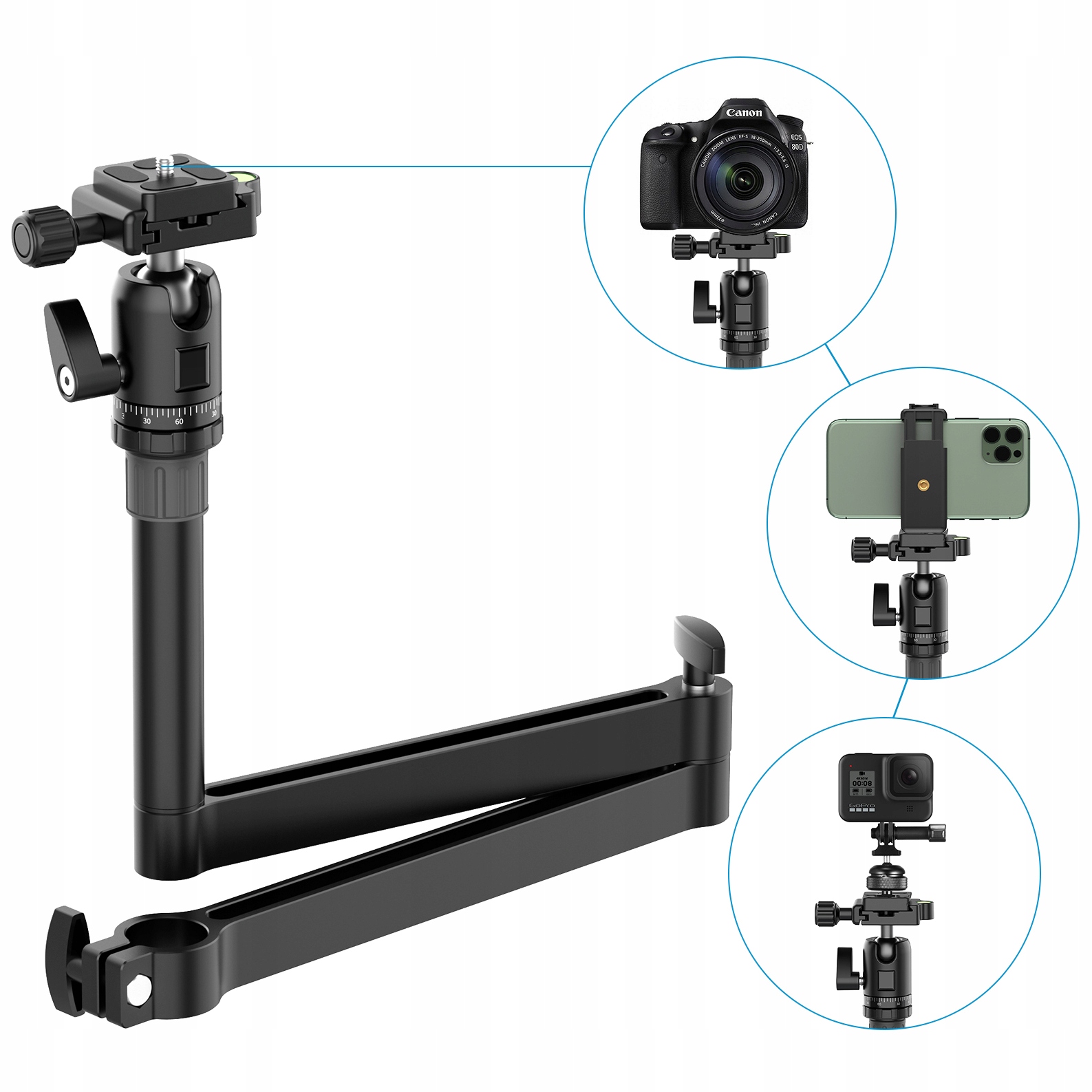 BIURKOWY STATYW STUDYJNY RADIOWY STOŁOWY UCHWYT Waga produktu 2800 g