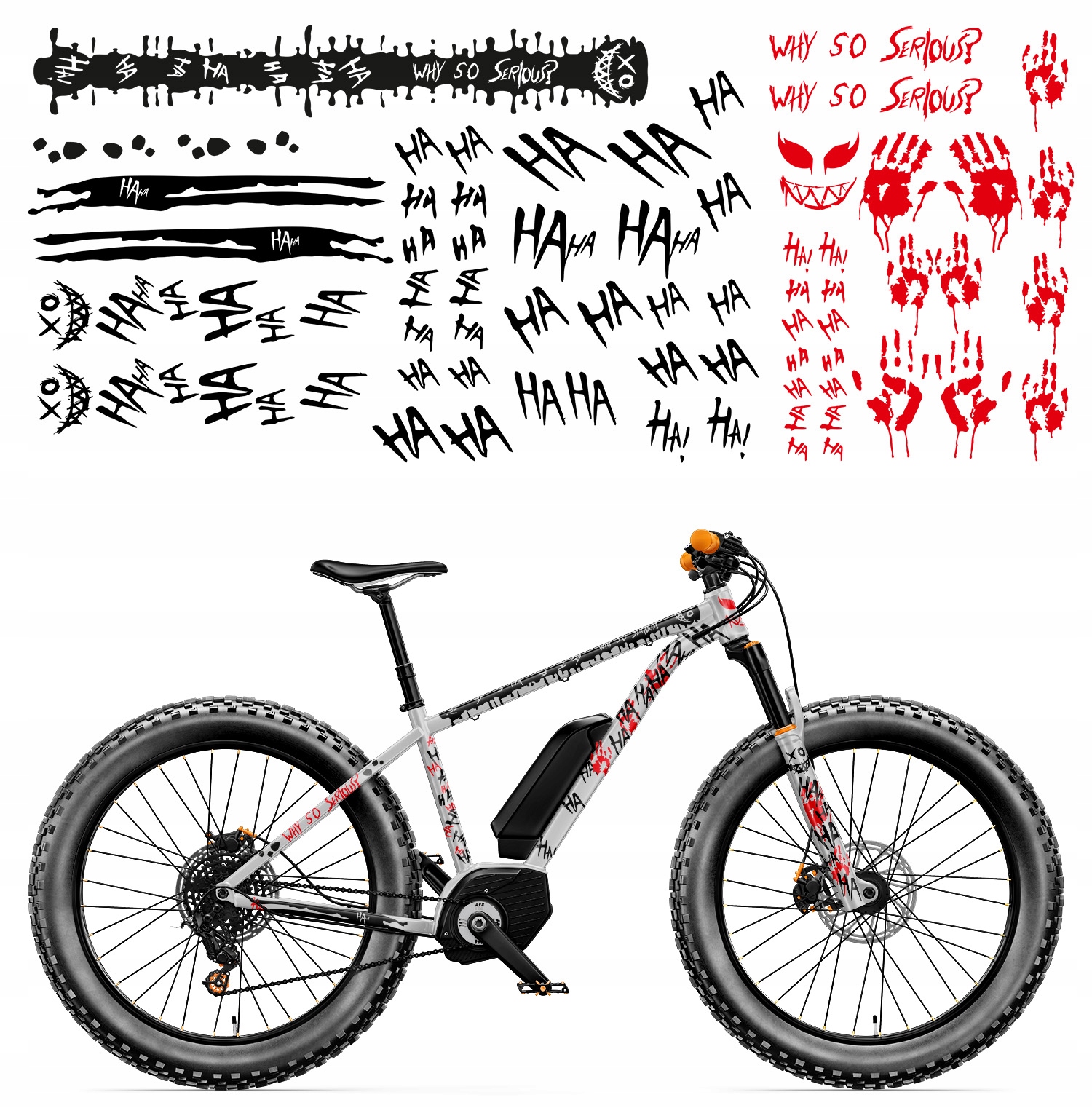Sada univerzálních Nálepek na kolo Rama Ha Ha
