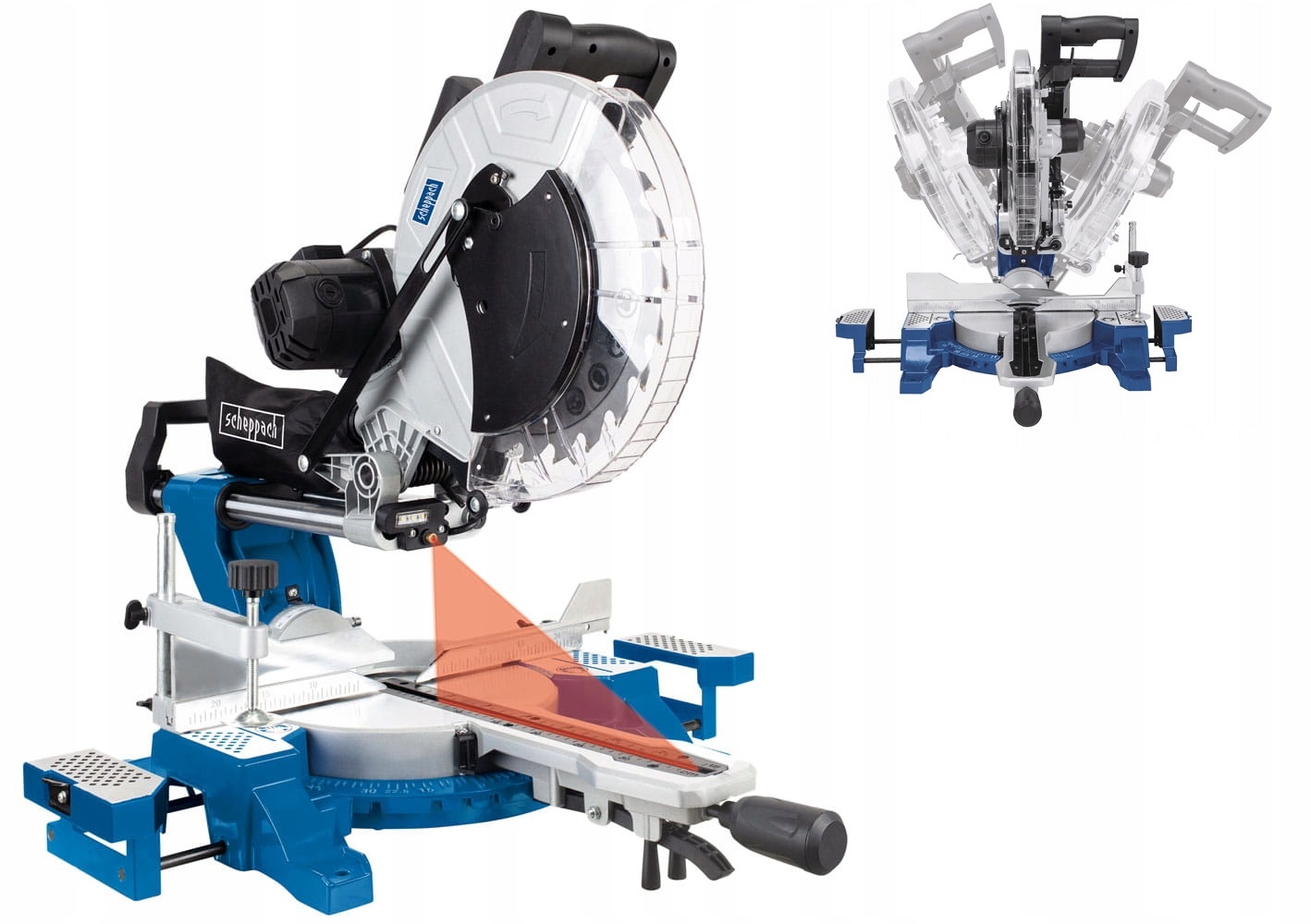 PIŁA UKOŚNA UKOŚNICA Z POSUWEM SCHEPPACH HM140L 2000W 305MM 2XTARCZA Maksymalna moc 2000 W
