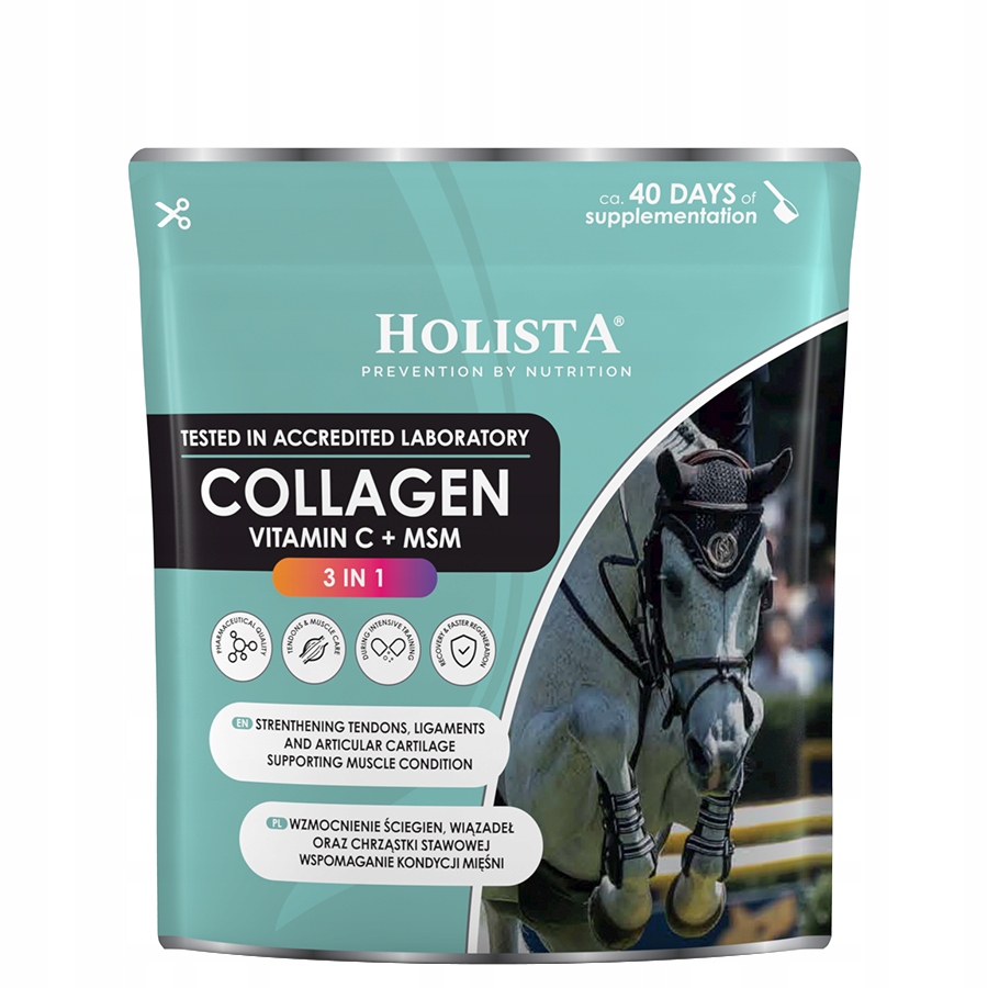 Doplněk stravy pro koně Holista Collagen 3in1 600g kolagen msm vitamín C klouby