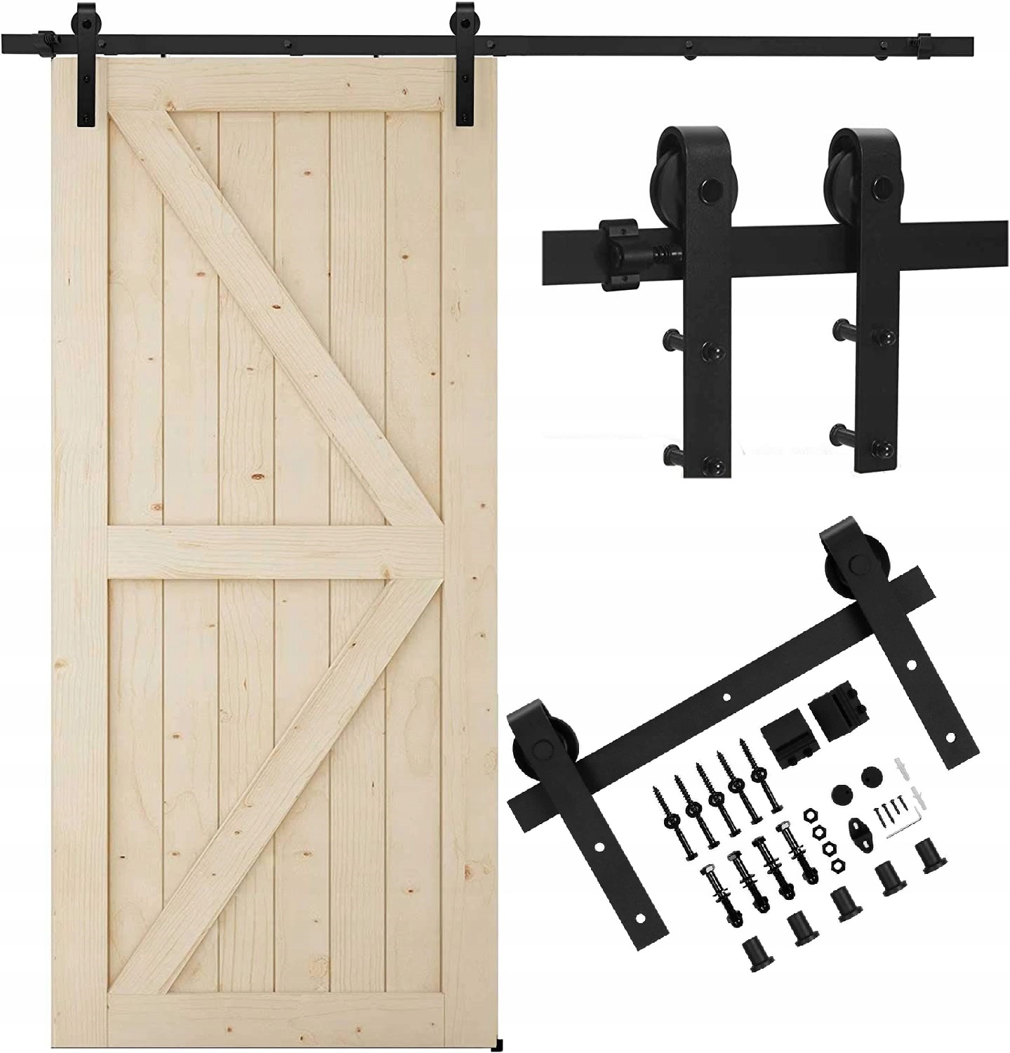 

System Drzwi Przesuwnych Barn Door Loft Zestaw 2m