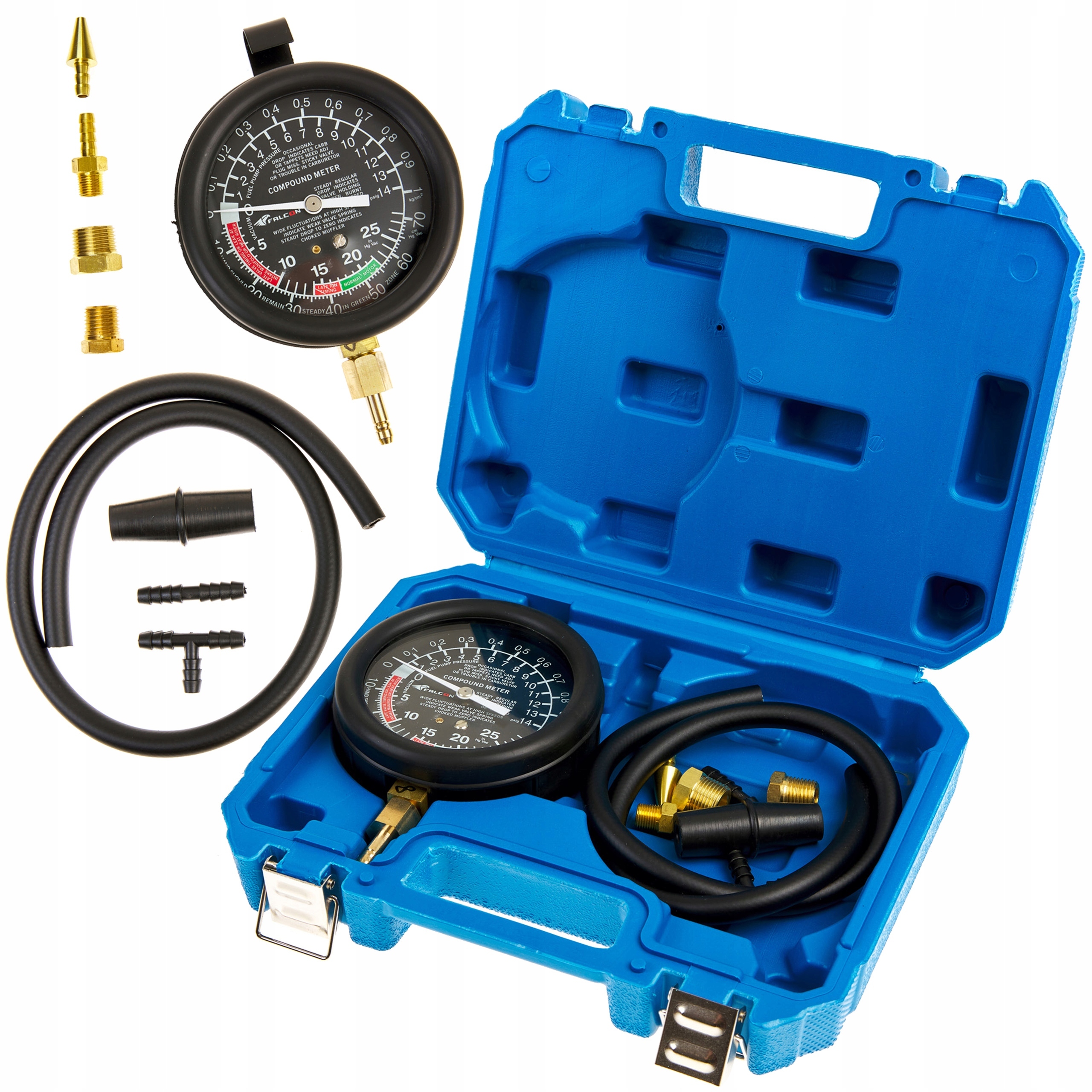 Wakuometr Podciśnienia Ciśnienia Zestaw Końcówki Wężyk Miernik Tester