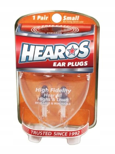 Ochronniki słuchu Hearos High Fidelity Ear Plugs Small 1 Pair