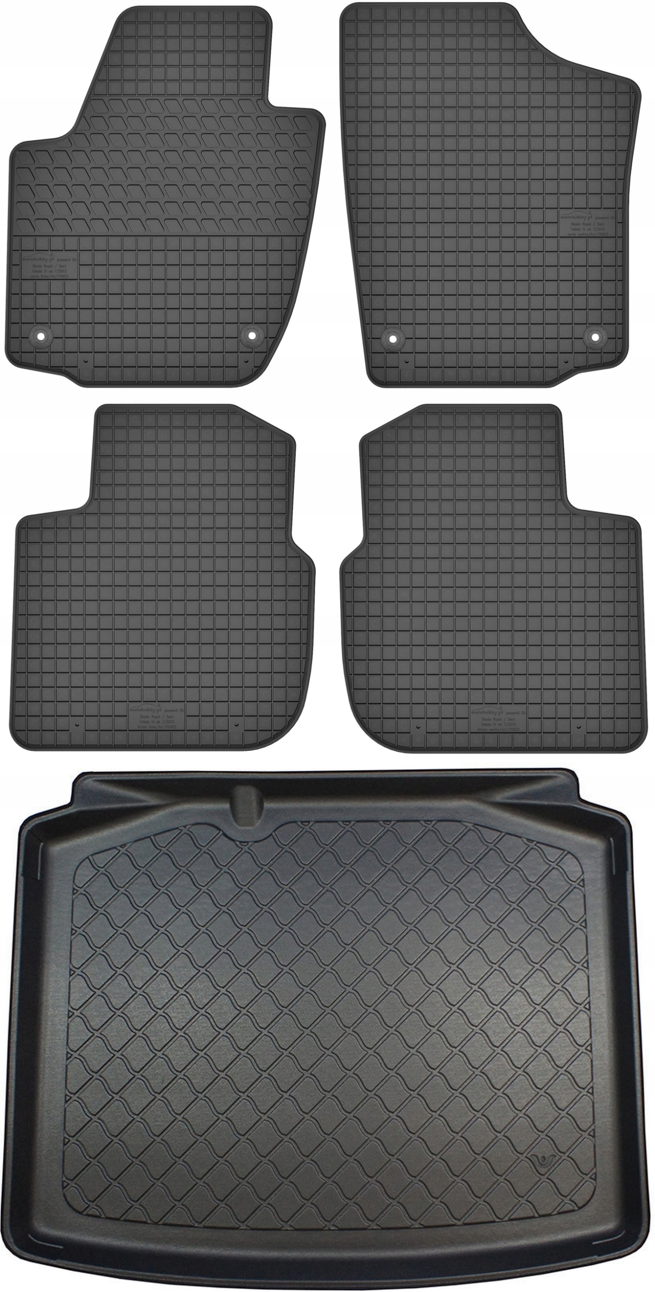 Škoda Rapid Sb Hatchback 2013-2019 Koberce s rohožou