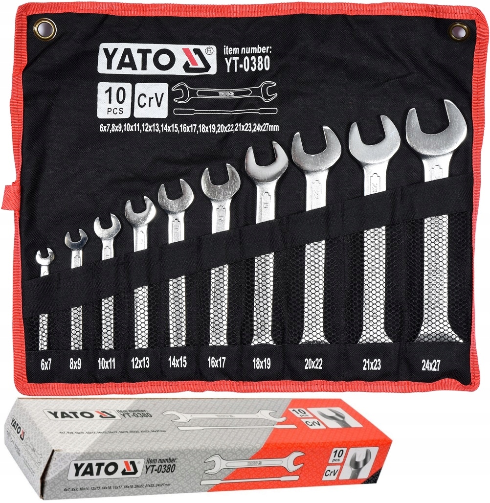 

Yato Klucze Płaskie 6-27 10 Szt YT-0380 Zestaw