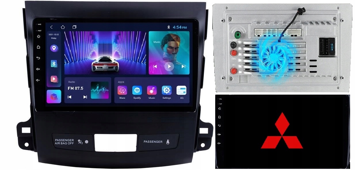Radio Nawigacja Android Mitsubishi Outlander 2006-2012+WENTYLATOR 2/64GB