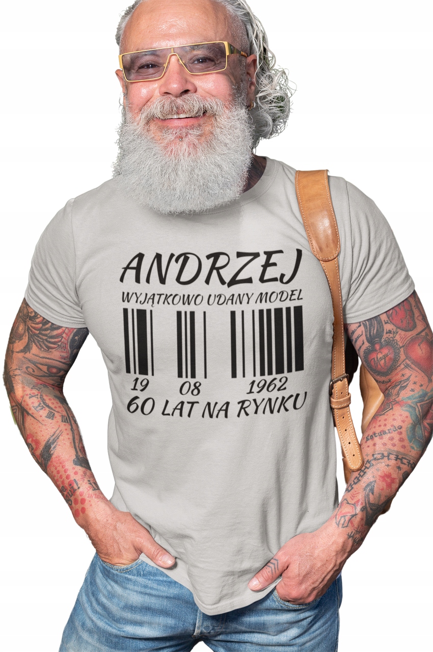 KOSZULKA PREZENT URODZINY PODAJ IMIĘ WIEK 1-99 Płeć mężczyzna