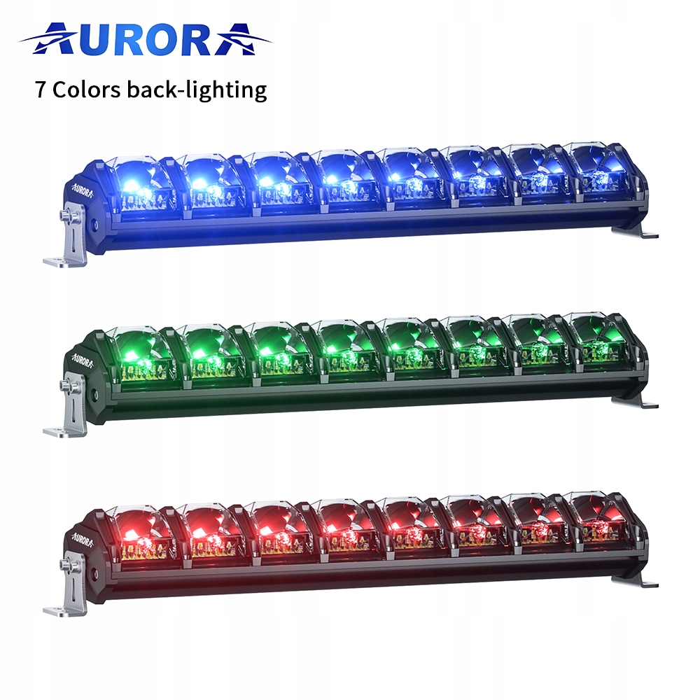 Aurora Led 20" pracovná lampa Led lišta 7 farieb diaľkové ovládanie čip Osram Lightbar