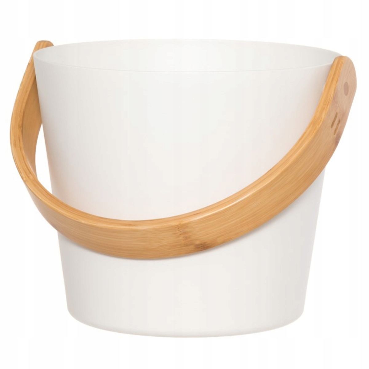 Ceber Vedro Do Sauny Rento 5 L Hliníkové, Biele S Dreveným Oblúkom