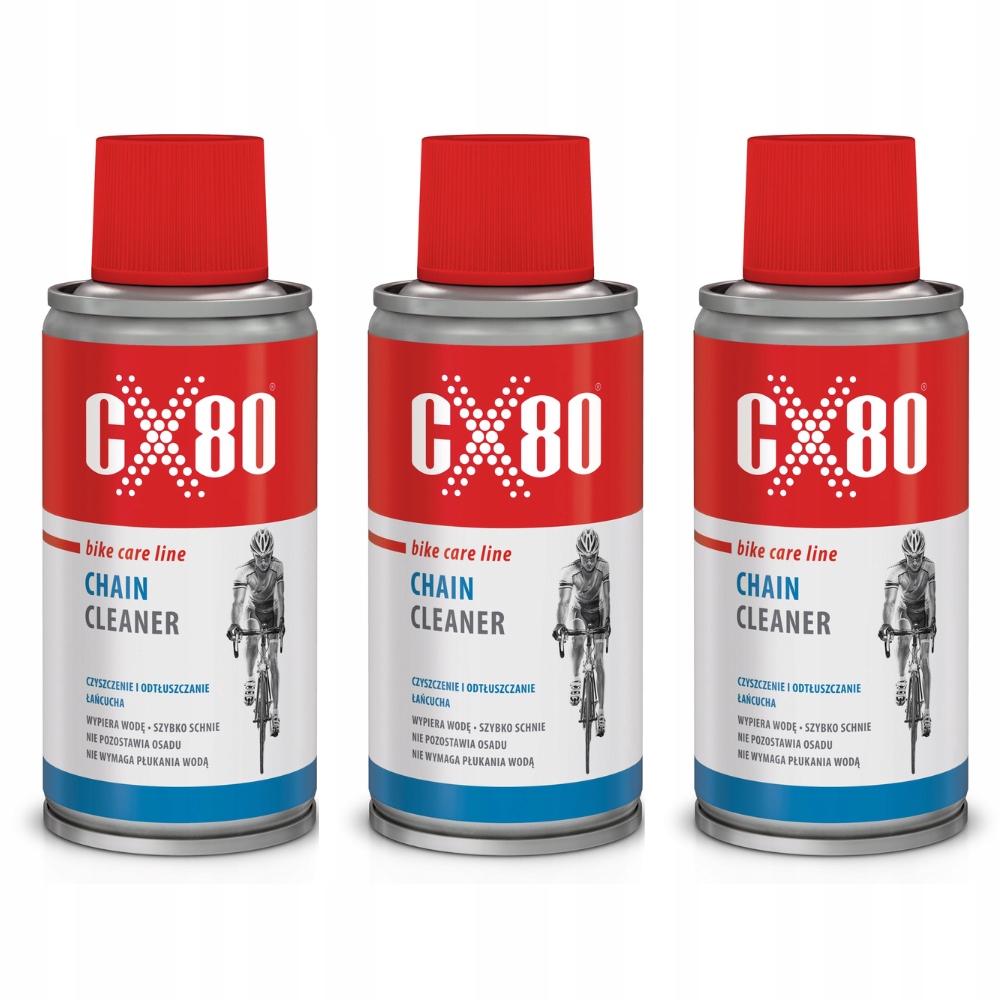 CX80 Bike Chain Cleaner Płyn spray czyszczenia łańcucha przerzutek 150ml x3