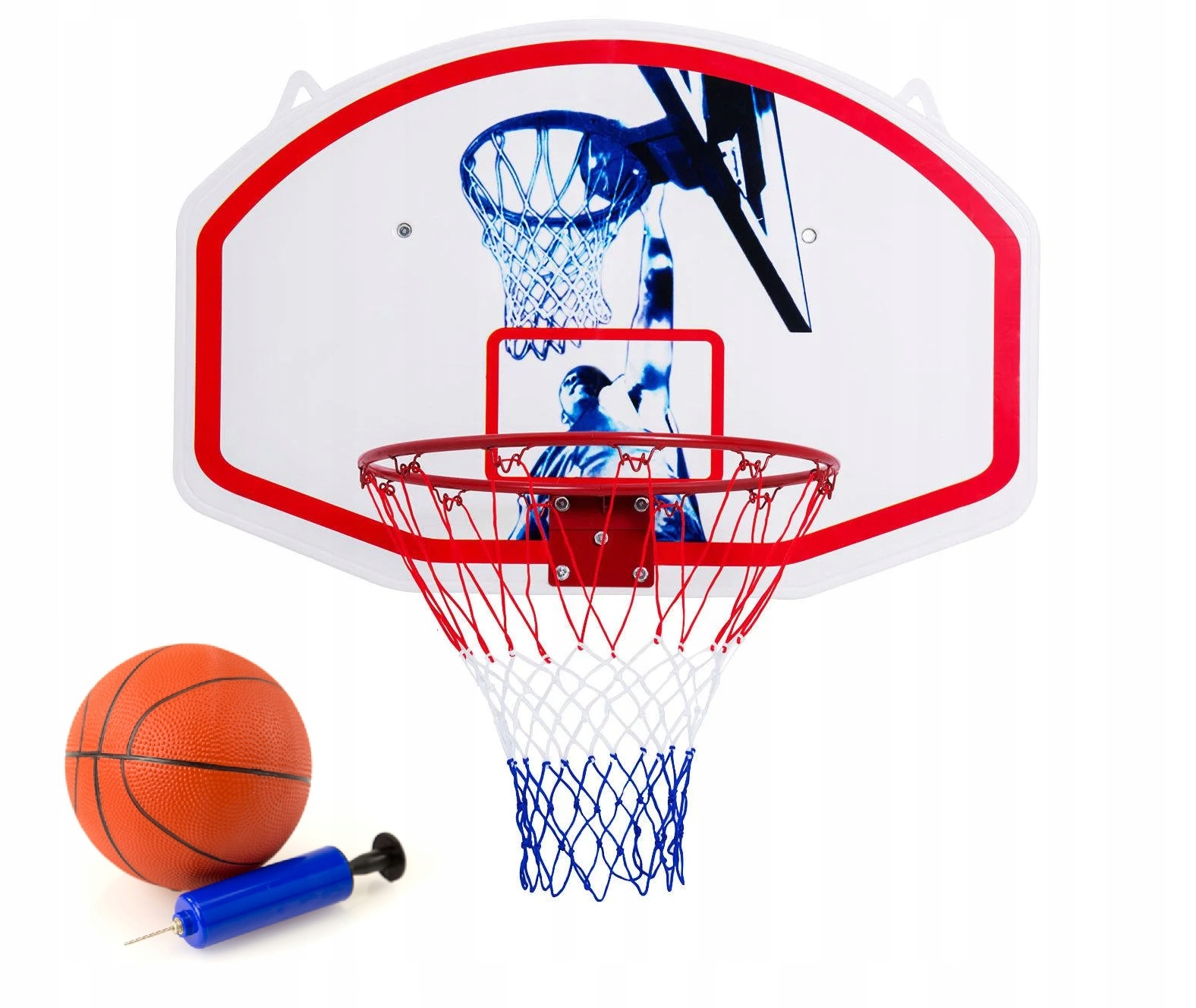 Duża Tablica Do Koszykówki 90x60cm do Kosza Tarcza Obręcz +piłka