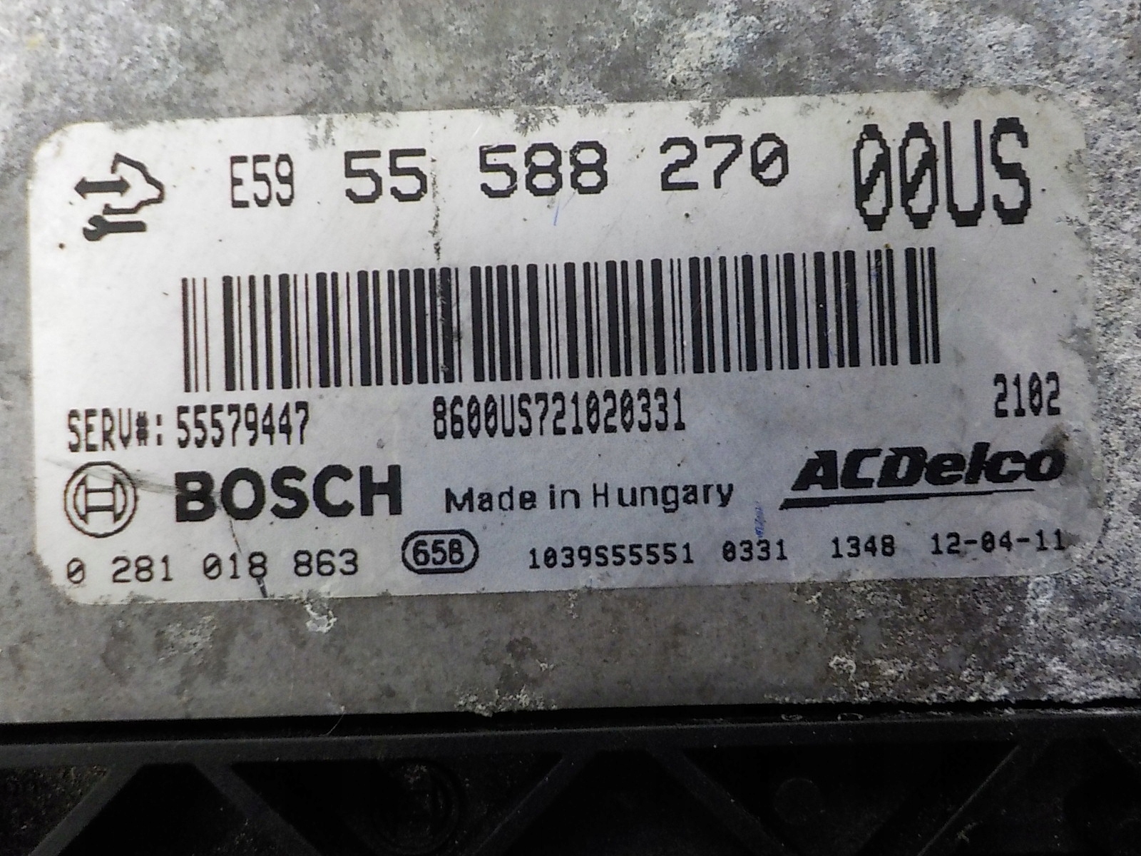 OPEL Computer Bedienteil 55588270 0281018863 00US