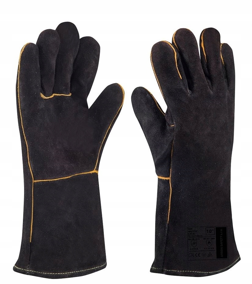 

Rękawice do Grilla i Kominka Skórzane 100C r.10