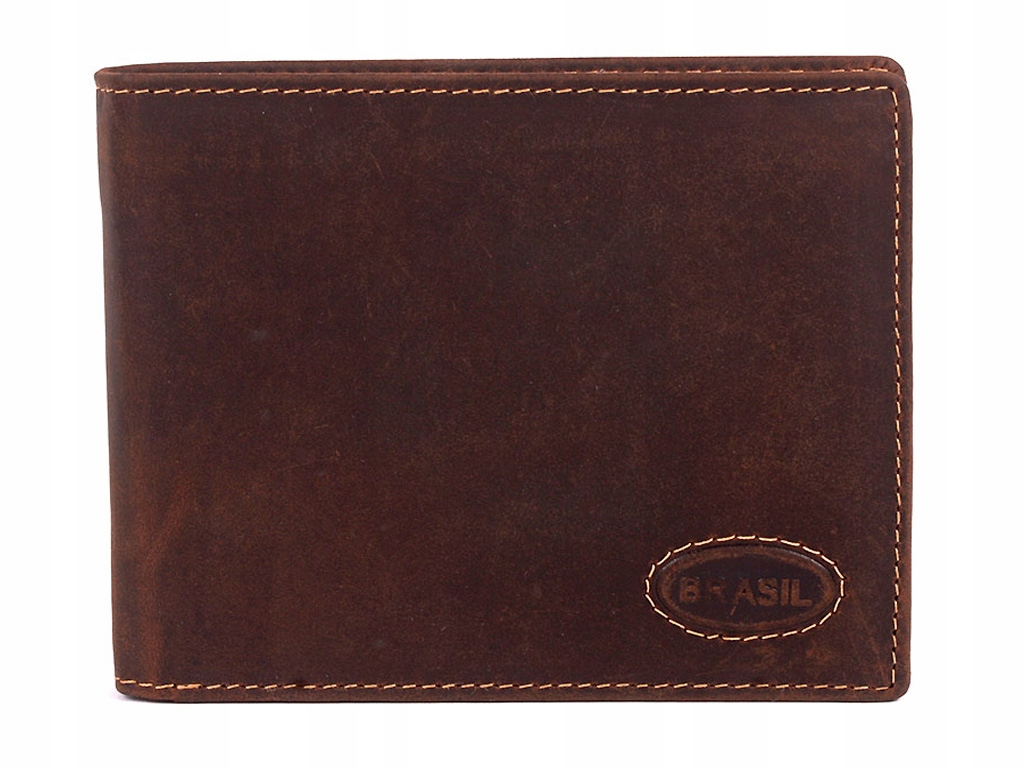 Pánská peněženka z přírodní kůže Brasil BR-007 Hnědá