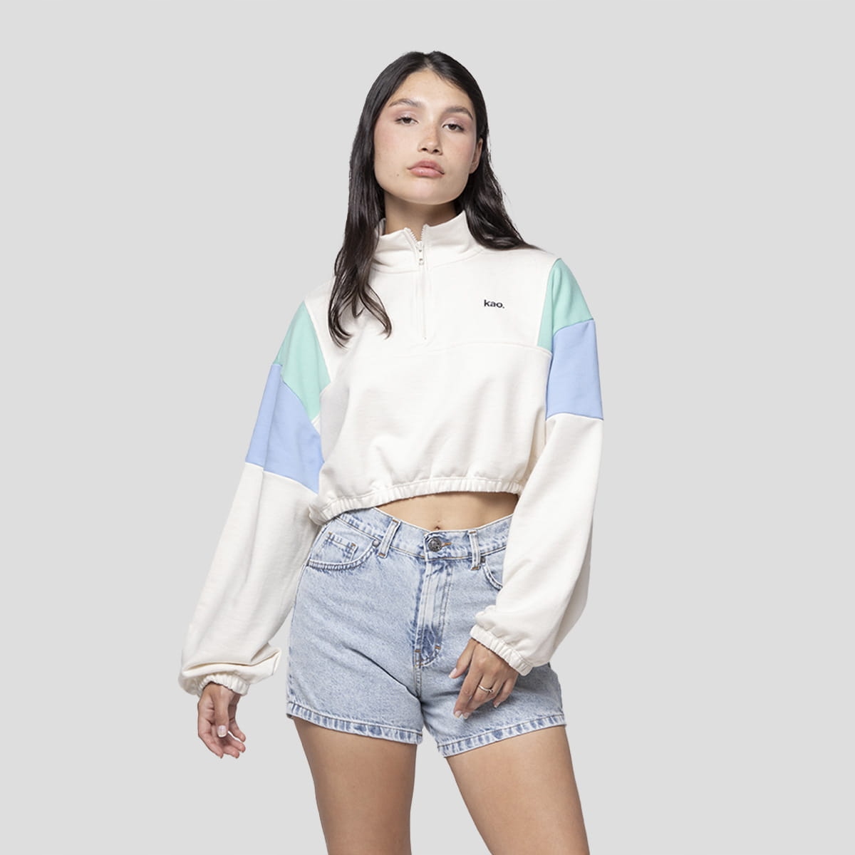 Dámská Mikina Kaotiko Crew Anette Xs, Vícebarevná, Městská