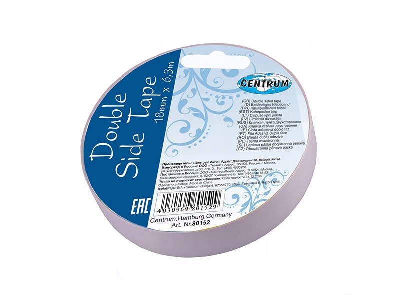 

Taśma dwustronna Centrum 18/6,3