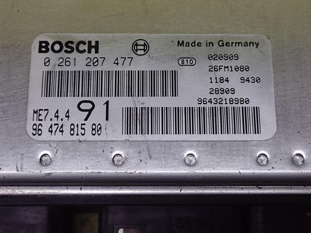 PEUGEOT 206 1.6 control unit of the engine 0261207477