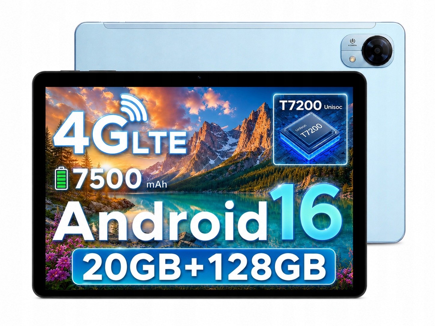 Tablet Android Doogee TABG5 10.1" 4GLTE Android16 3/128GB 7500mAh 120Hz Gps
