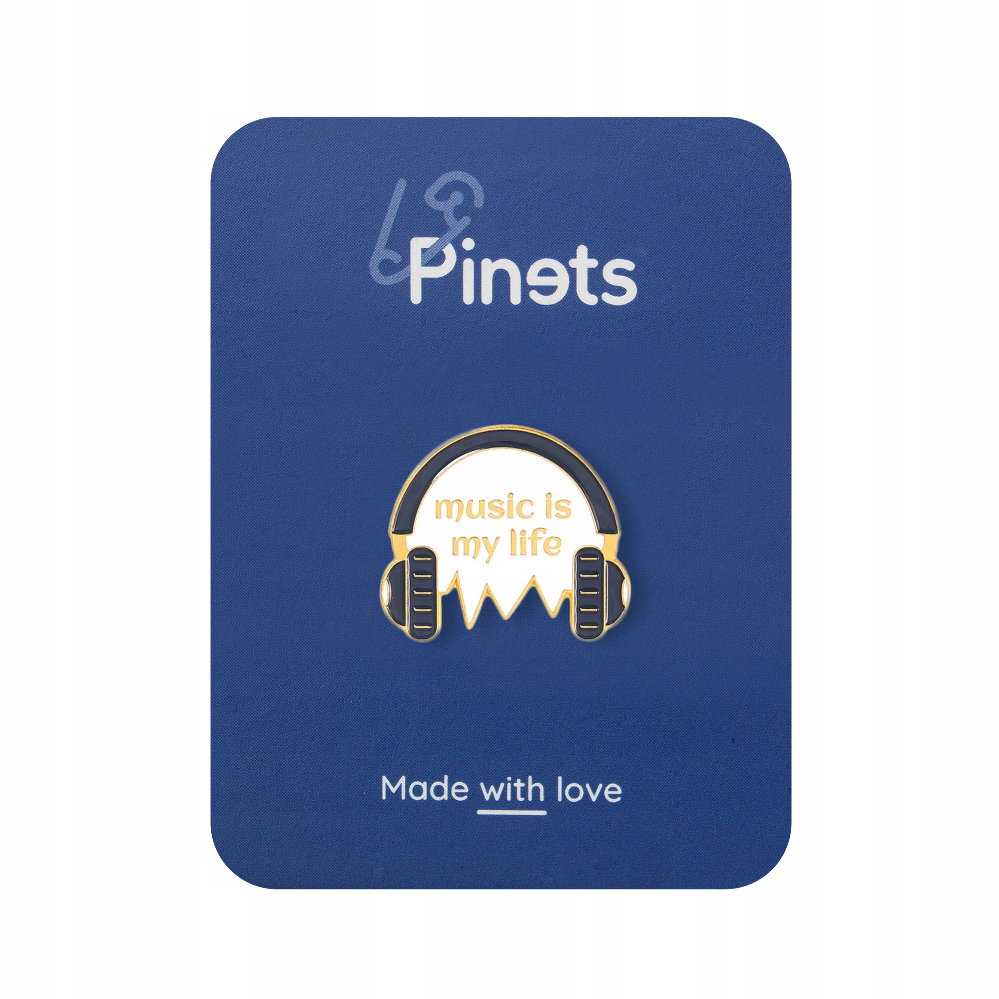 

Pinets Przypinka Słuchawki Music Is My Life Muzyka