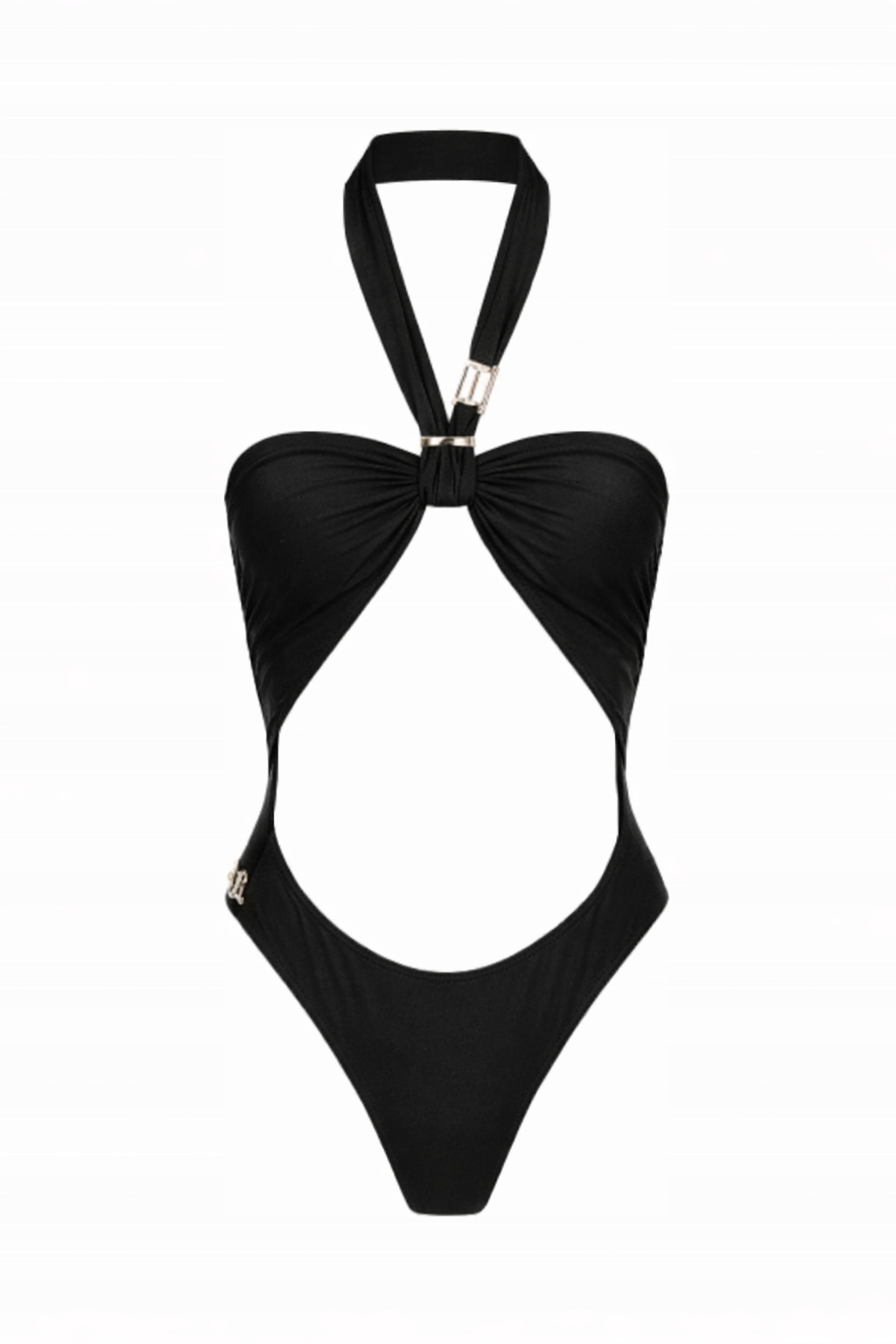 Guess Černé Jednodílné Plavky S Ozdobnými Sponami S I1B