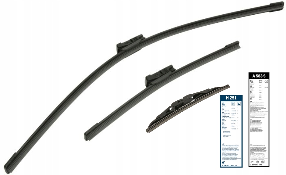 Komplet 3X Wycieraczki Bosch Przód Tył Opel Mokka