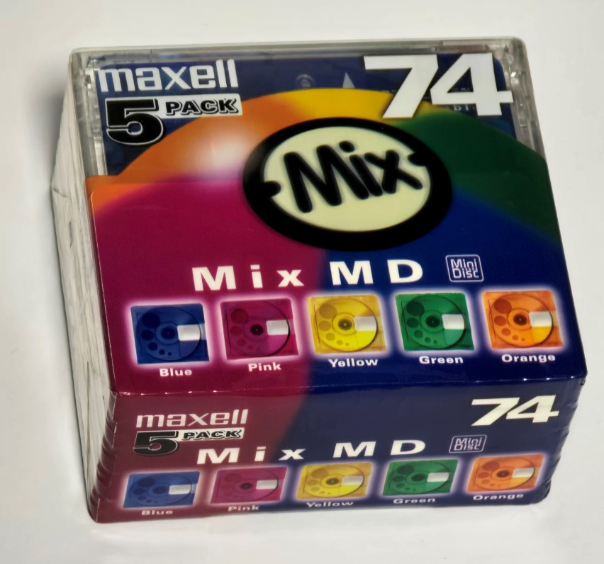 Minidisky MD Maxell Minidisc MIX MD 74 Made In Japan 5 Ks 5 Pack