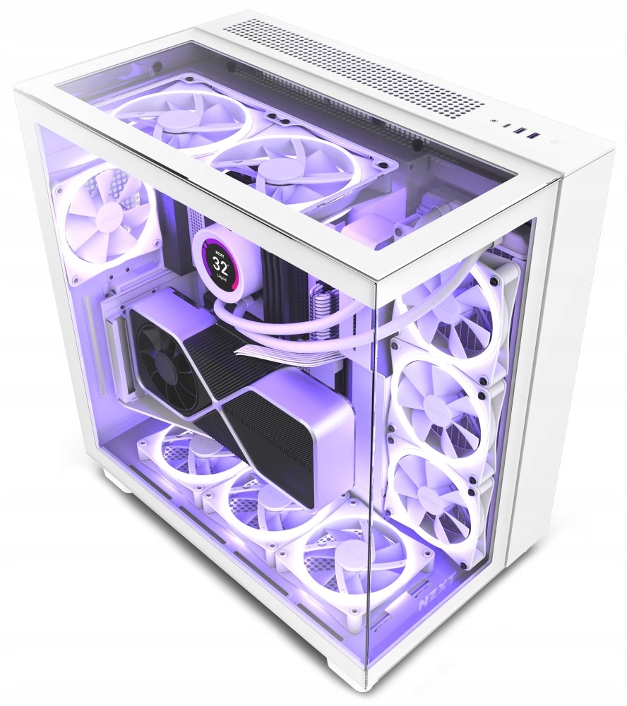 Nzxt skříň H9 Elite dvoukomorová Atx 3xRGB 120 mm 1x 120mm fan proskl