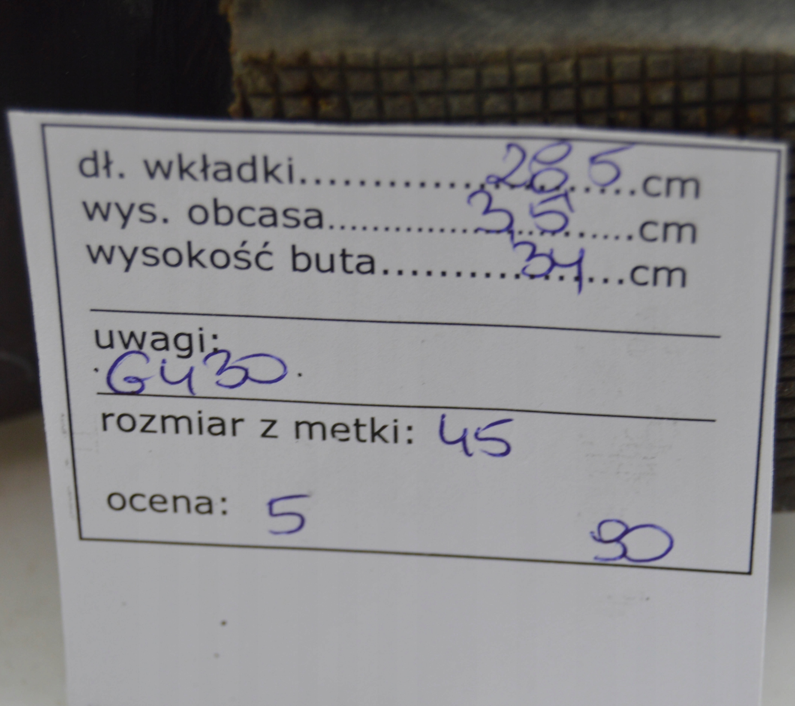 G430 Buty Kowbojki Country Vintage 45 Materiał wkładki inny