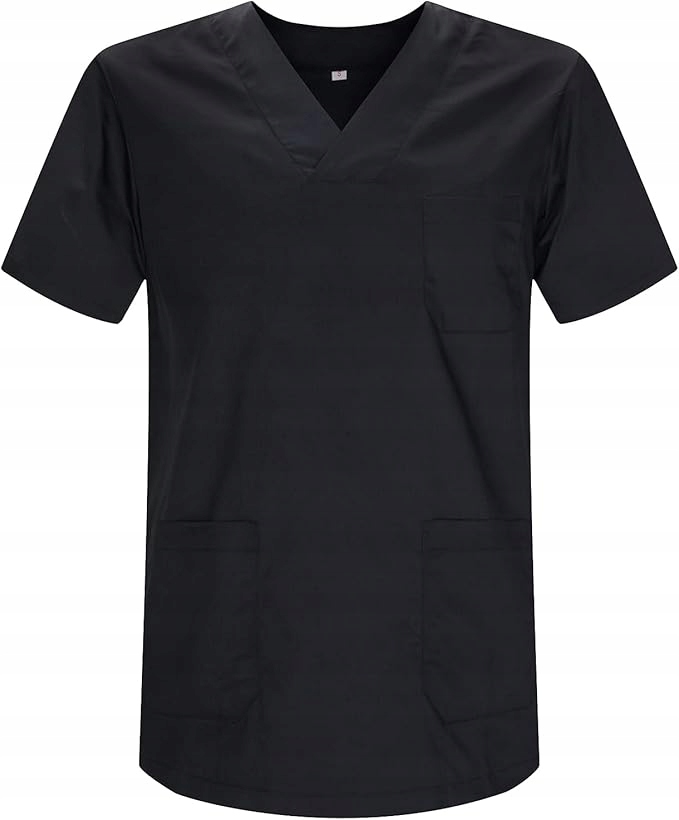 Misemiya Koszulka Medyczna Czarna Gładka 3XL Jga