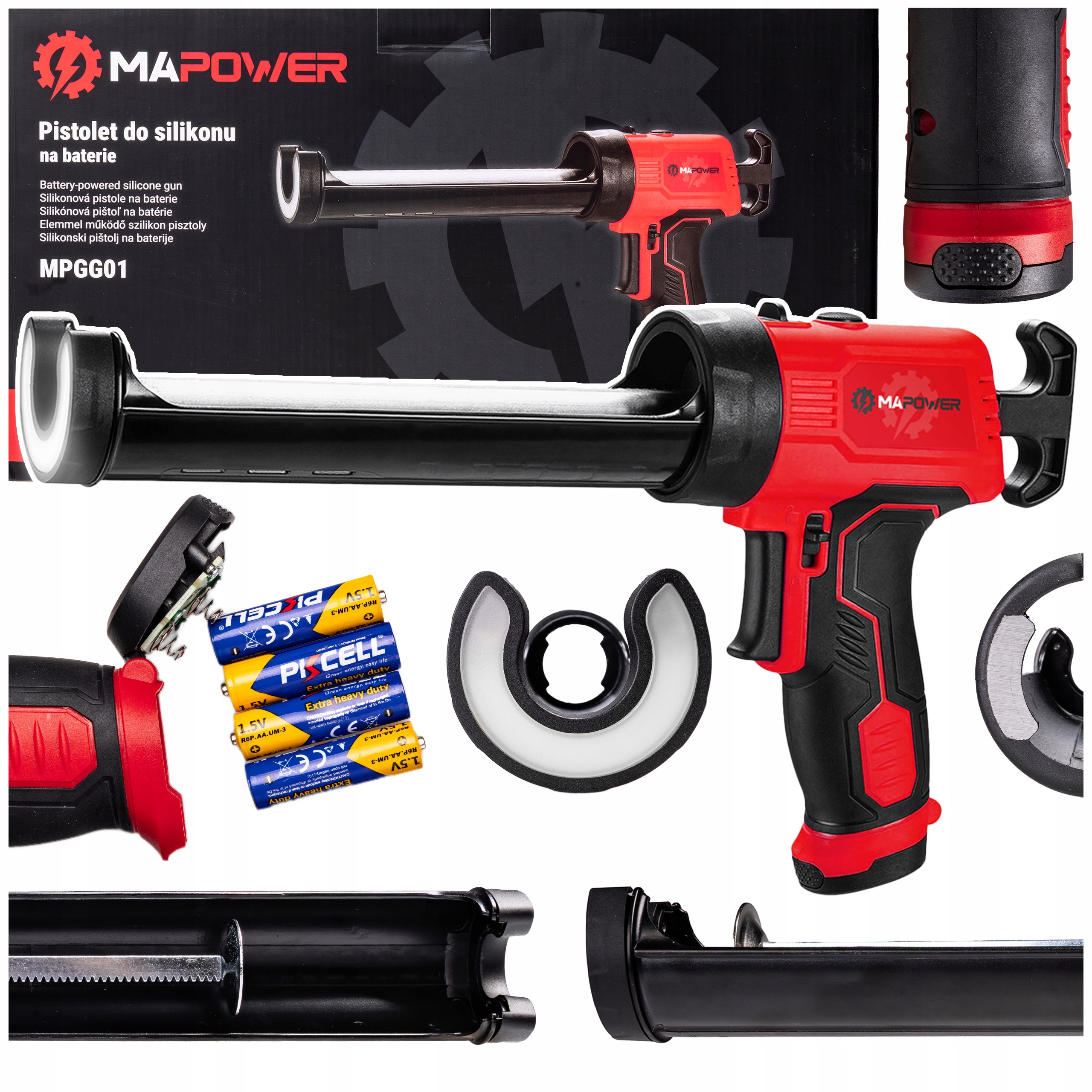 Pistole Na Silikon, Vytlačovač Lepidla, Akumulátorová Baterie Mapower