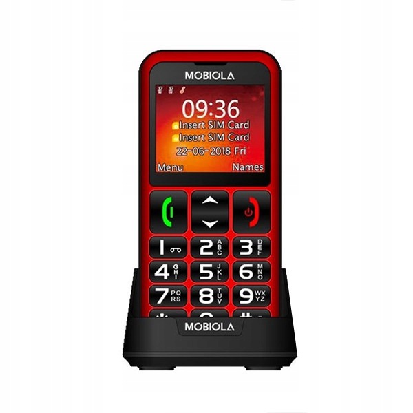 Mobiola telefon pro seniora 2G Červený MB700