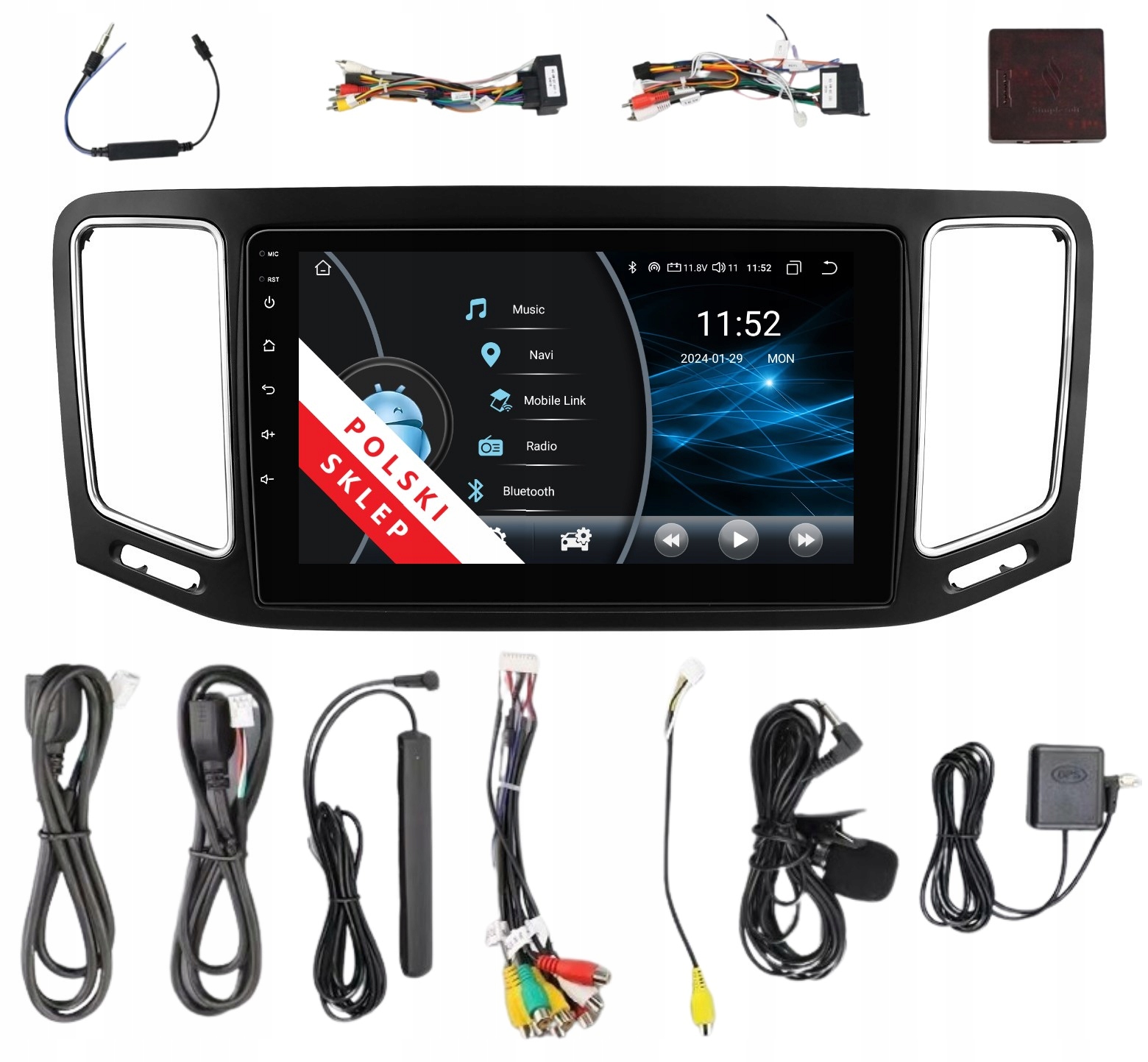 Navigácia Android Volkswagen Sharan II Seat Alhambra II 2GB Lte Dsp Carplay