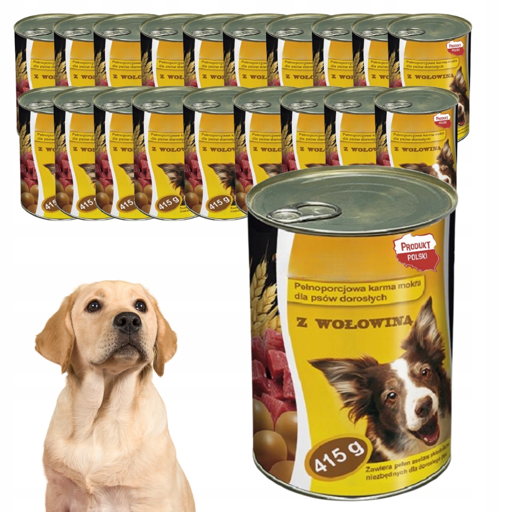Krmivo Mokré Pro Psa S Hovězím Masem Kompletní Plechovka 415g 20 Ks